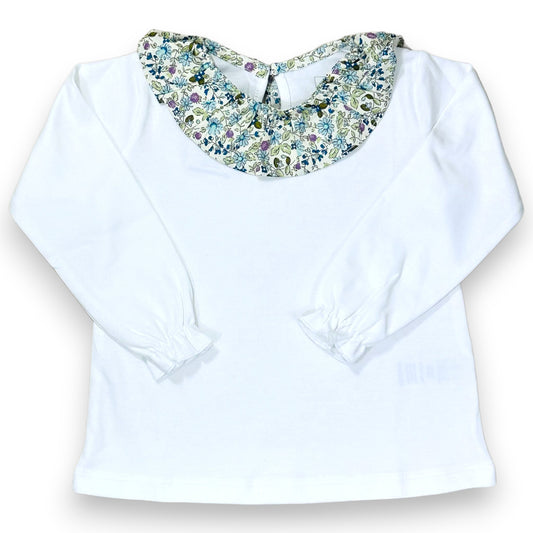 POLERA NIÑITA CON VUELO LIBERTY JARDÍN ESMERALDA