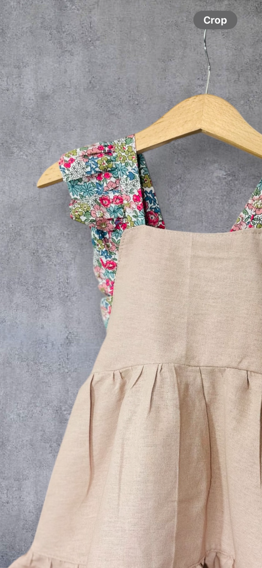 VESTIDO LINO ROSA GARDENIA ROSA