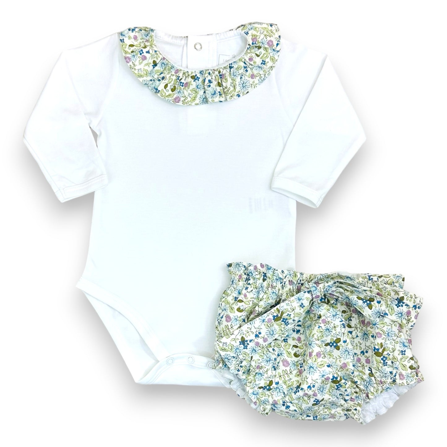 BODY ALGODÓN PIMA CON VUELO LIBERTY JARDÍN ESMERALDA